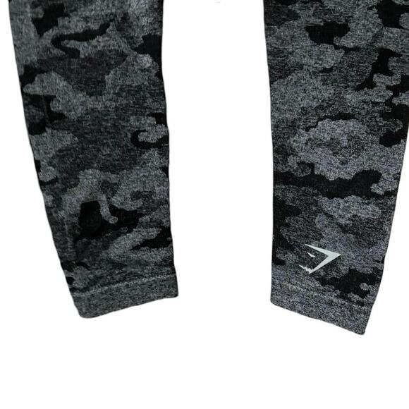 Gymshark S Small Gray Black Adapt Seamless Camo Leggings High Waist Ankle Length - Picture 3 of 5